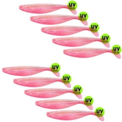 Relax Xtra-Soft 16 Cm (6") Bubblegum / Silber Glitter 10 Stück