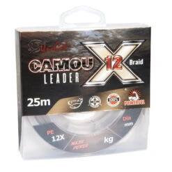 Uni Cat Camou X-12 Leader 0,90mm -Professionelles Angelausrüstungsgeschäft 1600071 camou x 12 leader 25m 3