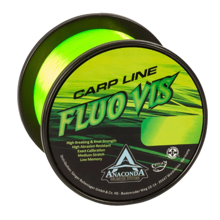 Anaconda Fluovis Carp Line 0,30 Mm 7,60 Kg 1200m Fluo Grün 1 Anaconda Fluovis Carp Line 0,30 Mm 7,60 Kg 1200m Fluo Grün