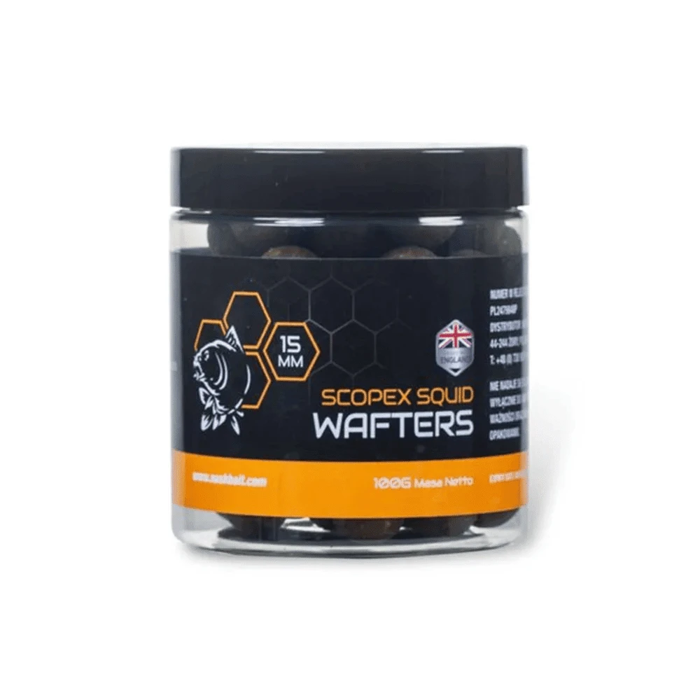 Nash Scopex Squid Wafters 15mm 100g 1 Nash Scopex Squid Wafters 15mm 100g