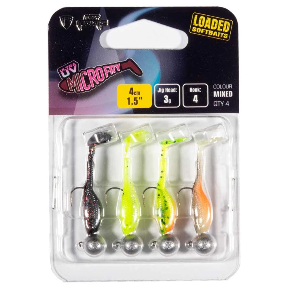 Fox Rage Ultra UV Micro Fry Mixed Colour Loaded Lure Pack 4 Cm 4 Stück 2 Fox Rage Ultra UV Micro Fry Mixed Colour Loaded Lure Pack 4 Cm 4 Stück – Bild 2