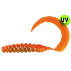 Relax XXL Grub 27 Cm (11") Orange Klar-Gold Schwarz-Glitter 1 Stück