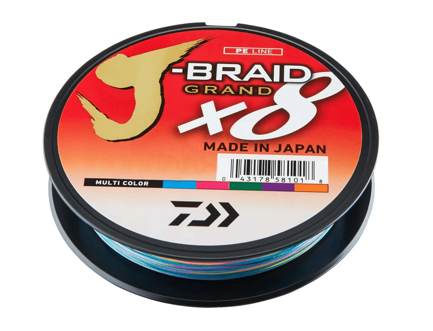 Daiwa J-Braid Grand X8 0,20mm 16kg 150 Meter Multicolor 1 Daiwa J-Braid Grand X8 0,20mm 16kg 150 Meter Multicolor