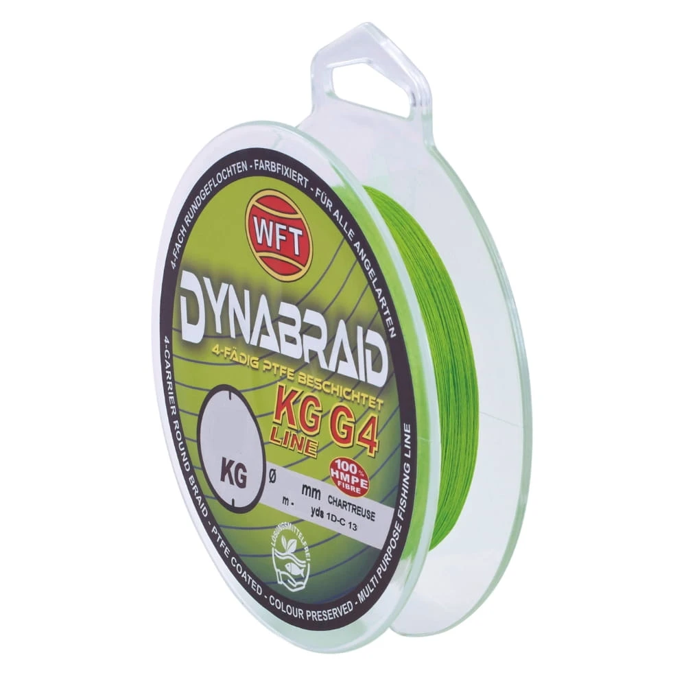WFT Round Dynabraid G4 0,16 Mm 16 Kg 300m Chartreuse 1 WFT Round Dynabraid G4 0,16 Mm 16 Kg 300m Chartreuse