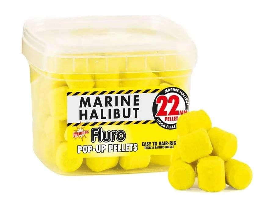 DYNAMITE BAITS Dynamite Fluro Halibut Pop Up Pellet 22mm 160g 1 DYNAMITE BAITS Dynamite Fluro Halibut Pop Up Pellet 22mm 160g