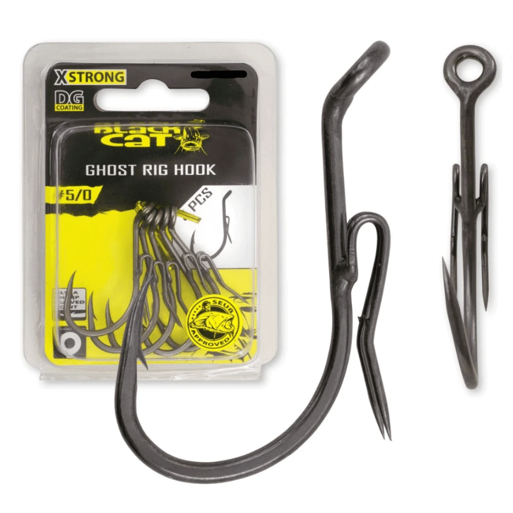 Black Cat Ghost Rig-Haken DG Größe 6/0 5 Stück 1 Black Cat Ghost Rig-Haken DG Größe 6/0 5 Stück