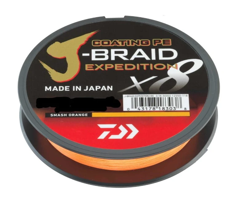 Daiwa J-Braid Expedition X8E 0,32mm 31kg 300m Smash Orange 1 Daiwa J-Braid Expedition X8E 0,32mm 31kg 300m Smash Orange