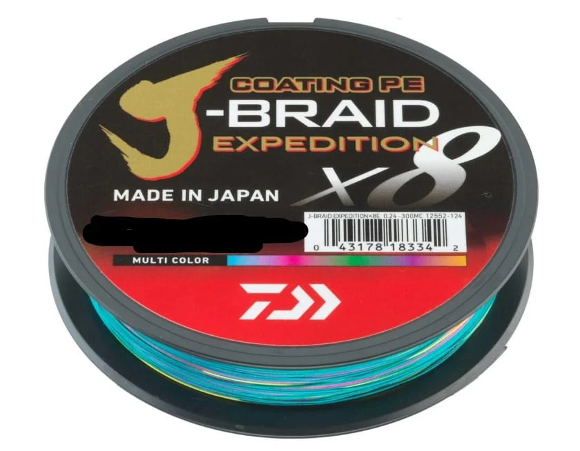Daiwa J-Braid Expedition X8E 0,24mm 22,2kg 300m Multicolor 1 Daiwa J-Braid Expedition X8E 0,24mm 22,2kg 300m Multicolor