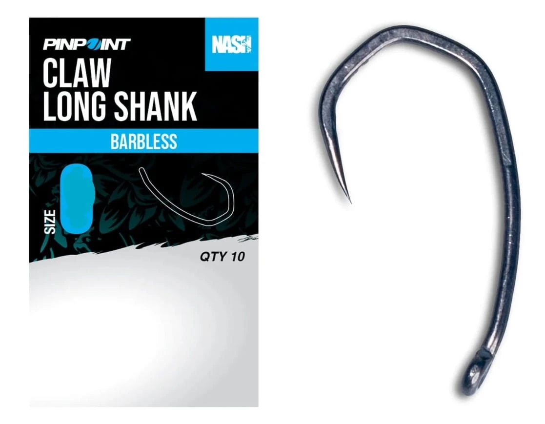Nash Claw Long Shank Size 6 Barbless 1 Nash Claw Long Shank Size 6 Barbless
