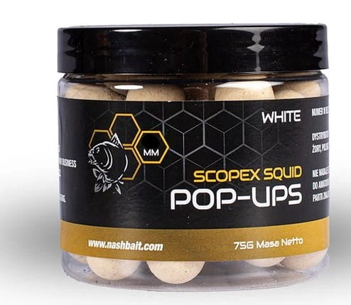 Nash Scopex Squid Pop Ups 2024 12 Mm 75g White 2 Nash Scopex Squid Pop Ups 2024 12 Mm 75g White – Bild 2