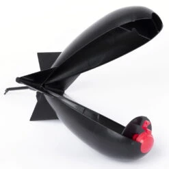 Fox Spomb Midi Black Futterrakete -Professionelles Angelausrüstungsgeschäft spomb rocket black midi open