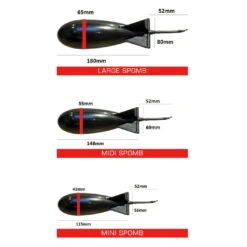 Fox Spomb Midi Black Futterrakete -Professionelles Angelausrüstungsgeschäft spomb rocket black midi tabelle